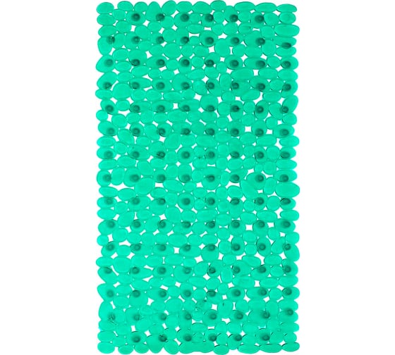 Коврик для ванны Bath Plus Камешки противоскользящий, зеленый, 70x36 4_1 зел 1