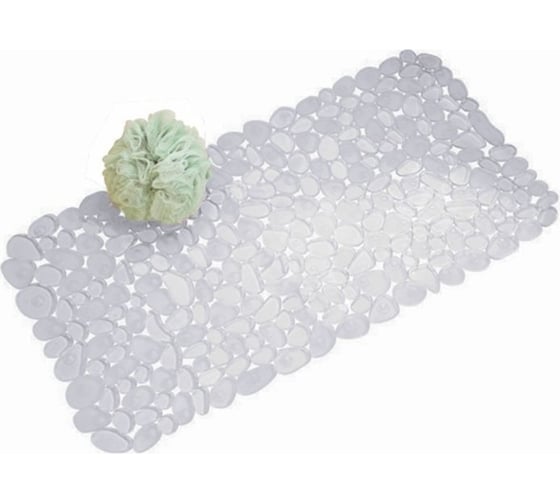 Коврик для ванны Bath Plus Камешки противоскользящий, прозрачный, 70x36 4_1 Проз. 1