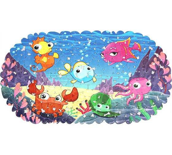 Коврик для ванны Bath Plus ДЕТСКИЙ противоскользящий, 67x36 см 14_128 1