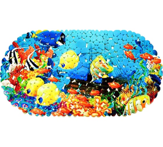 Коврик для ванны Bath Plus МОРСКОЕ ДНО противоскользящий, 67x36 см 14_106 1