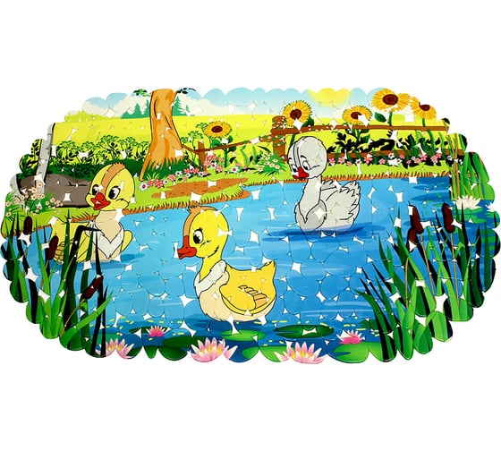 Коврик для ванны Bath Plus УТЯТА противоскользящий, 67x36 см 14_132