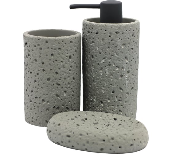 Комплект аксессуаров Bath Plus DAPPLE grey SET3 настольный 3W-PRBS-SXL-19015-A-SET3