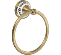 Держатель полотенца BRIMIX кольцо, с керамической вставкой с орнаментом, цвет бронза 94147