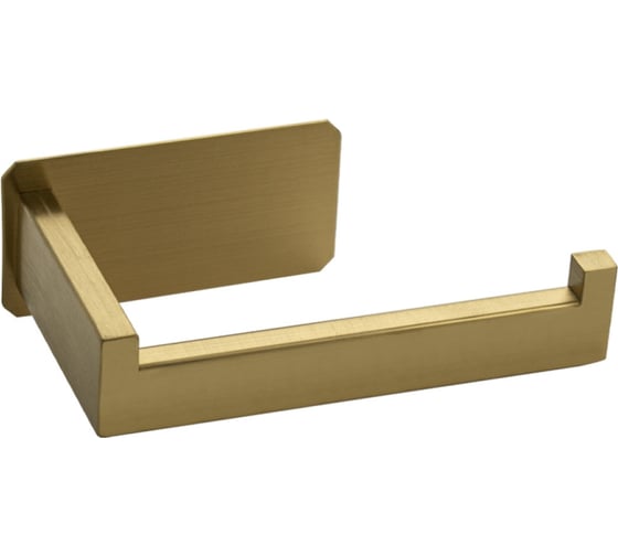 Держатель туалетной бумаги BRIMIX из нержавеющей стали, антивандальный, на прямоугольном основании, на самоклейке, цвет матовое золото 79918 1