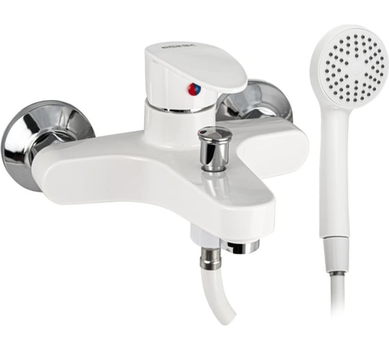 Смеситель в ванную BRIMIX короткий излив, из высокопрочного пластика АБС, белый 5571 1