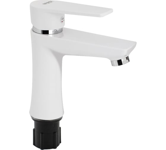 Смеситель на раковину BRIMIX шаровый из высокопрочного пластика АБС, белый 597 1