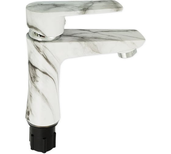 Смеситель на раковину BRIMIX из высокопрочного пластика АБС, белый мрамор 580 1