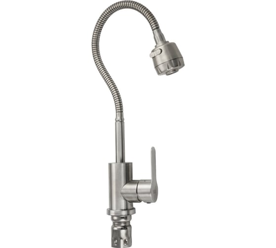 Смеситель кухонный Brimix СТАНДАРТ гибкий излив, из нержавеющей стали марки 304 9314 1