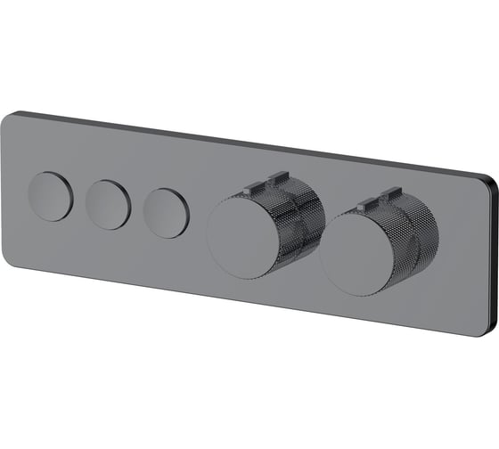 Смеситель встраиваемый ALLEN BRAU 5.33003-MG LIBERTY X3 3 выхода (Push key), термостат, скрыт.часть, графит браш (345497) 00345497 1