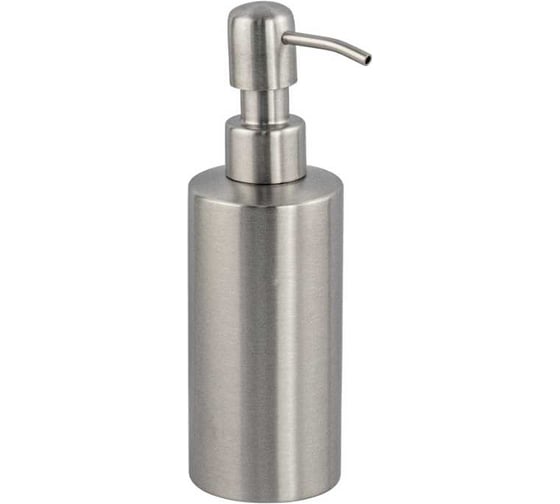 Дозатор для жидкого мыла Санакс настольный, 310 мл, цилиндрический корпус, из нержавеющей стали SUS 304, цвет сатин 22076 1