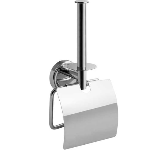 Держатель для туалетной бумаги Санакс с крышкой и креплением для запасного рулона, вертикальный 1289 1