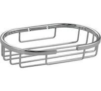 Мыльница Санакс овальная, малая, решетка, хромированная, с креплением к стене 1222