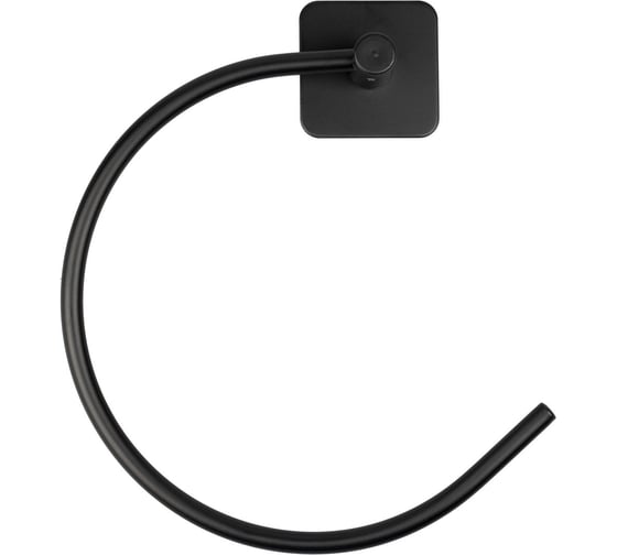 Кольцо для полотенца Delphinium на липучке B6445P-5, металл, чёрный 101189 1