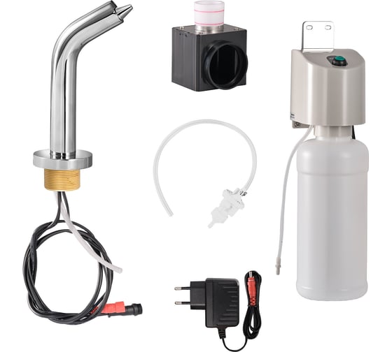 Дозатор для жидкого мыла MERIDA встраиваемый в стену латунный, сенсорный, полированный, 1 л, d32 мм DWP108 1