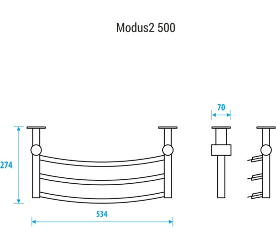 Полка для полотенцесушителя ENERGY MODUS2 500 00-УТ-00941