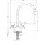 Двуручный смеситель для кухни DECOROOM с высоким поворотным изливом DR51028-Orange 2