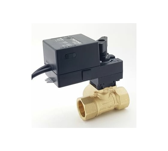 Трехходовой шаровой кран TECHNO DN20, резьба G3/4 с электроприводом 2Нм, 24В, HK320-02AN/24V 613203