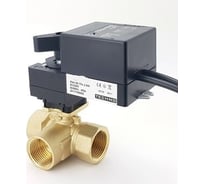 Трехходовой шаровой кран TECHNO DN25, резьба G1 с электроприводом 4Нм, 220В, HK325-04DF/230V 613252