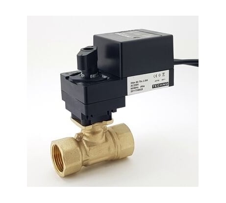 Двухходовой шаровой кран TECHNO DN25, резьба G1 с электроприводом 4Нм, 220В, HK225-04DF/230V 612252