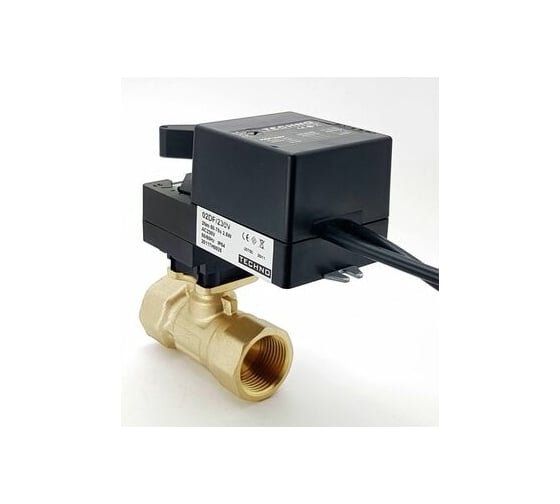 Двухходовой шаровой кран TECHNO DN20, резьба G3/4 с электроприводом 2Нм, 24В, HK220-02AN/24V 612203
