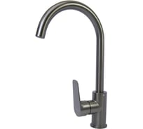 Смеситель для кухни MIXLINE 35k ML14-032GR высокий излив б/отв боковая п/гайку графит без подводки 556616