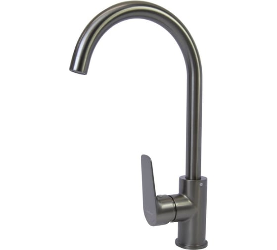 Смеситель для кухни MIXLINE 35k ML14-032GR высокий излив б/отв боковая п/гайку графит без подводки 556616 1