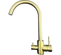 Смеситель для кухни OUTE  360 мм однорычажный, бронза, со встроенным краном под питьевую воду, нержавеющая сталь T60203CQ