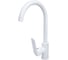 Смеситель для кухни MIXLINE 35k ML15-031W высокий излив б/отв боковая п/гайку без подводки белый 556664 1