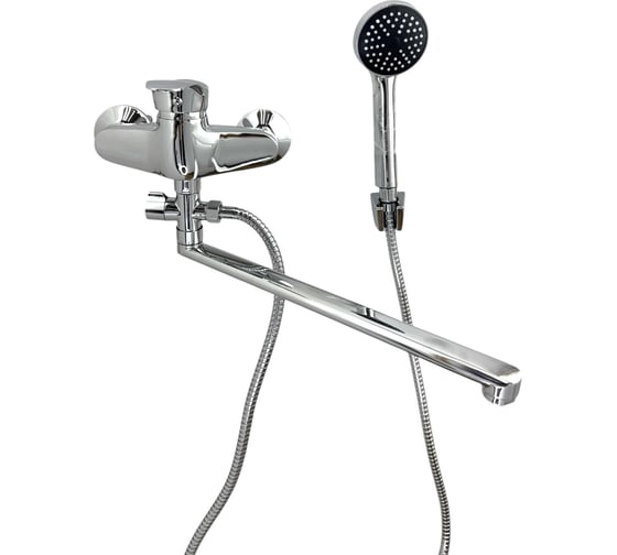 Смеситель для ванны ALOUTE с изливом 35 см, однорычажный, хром A0123 1