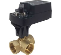 Трехходовой шаровой кран TECHNO DN40, резьба G1-1/2 с электроприводом 8Нм, 220В, HK340-08DF/230V 613402