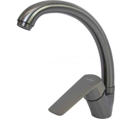 Смеситель для кухни MIXLINE 35k ML15-032GR высокий излив б/отв боковая п/гайку без подводки ГРАФИТ 556660 1