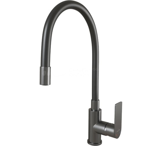 Смеситель для кухни MIXLINE 35к ML33-098GR City Graphite гибкий излив боковая ручка б/отв ГРАФИТ 556597 1