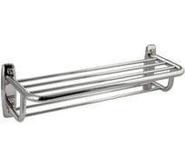 Полка для полотенца BRIMIX с опорой, двойная, из нержавеющей стали, цвет хром 10545