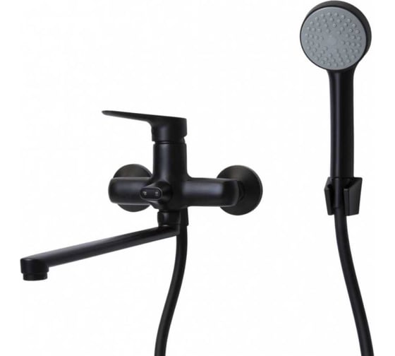 Смеситель для ванны и раковины MIXLINE 35k ML14-02BL черный 556606 1