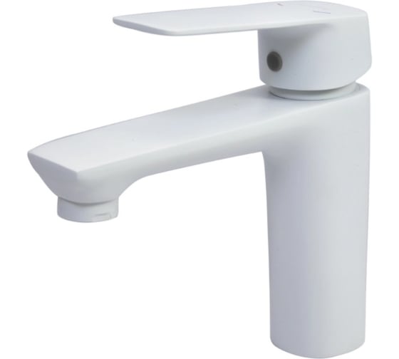 Смеситель для раковины MIXLINE 40k ML15-04W б/отв п/гайку без подводки БЕЛЫЙ 556656 1