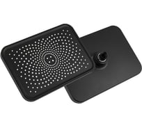 Лейка душевая GFmark тропический душ прямоугольная, из высокопрочного АБС пластика, 260 х 180 мм, в блистере, цвет черный 6148