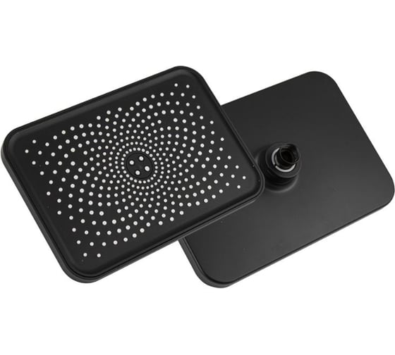 Лейка душевая GFmark тропический душ прямоугольная, из высокопрочного АБС пластика, 260 х 180 мм, в блистере, цвет черный 6148 1
