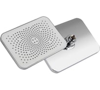 Лейка душевая GFmark тропический душ прямоугольная, из высокопрочного АБС пластика, с белой вставкой, 260 х 180 мм, в блистере, цвет ХРОМ. 6147