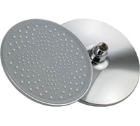 Лейка тропический душ GFmark круглая, из высокопрочного АБС пластика, серая вставка с белыми квадратными форсунками, цвет хром 6149