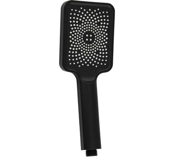 Лейка душевая массажная GFmark прямоугольная, из высокопрочного АБС пластика, в блистере, черный 6093 1