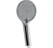 Лейка душевая массажная GFmark круглая, из высокопрочного АБС пластика, серая вставка с белыми квадратными форсунками, хром 6094