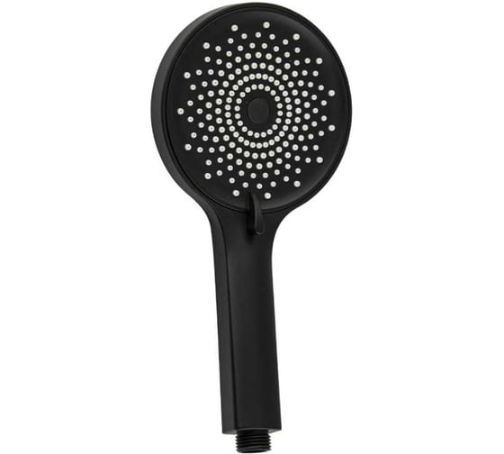 Лейка душевая массажная GFmark круглая, 3 режима, из высокопрочного АБС пластика, в блистере, черный 6092 1