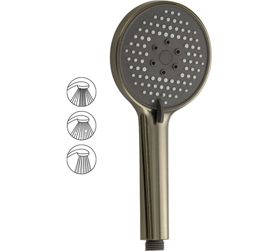 Лейка душевая GFmark массажная, бронза 6079
