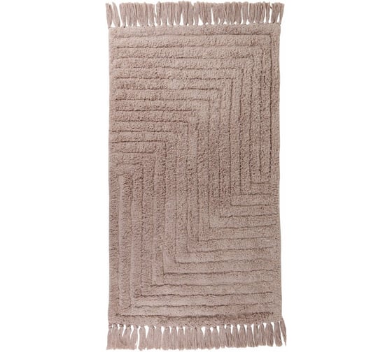 Ковер Zenfort Прованс Зигзаг с кистями, хлопок, 60х100см, капучино 107277 1