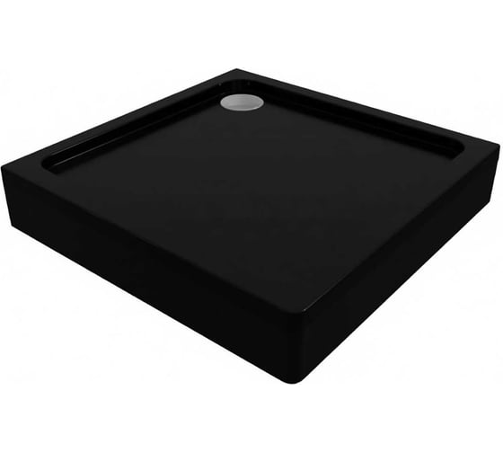 Поддон к душевому углу Радомир Берген SQ 80х80 (квадратный поддон на раме-подставке с устройством слива (черный), панель) 1-11-6-0-0-346 1