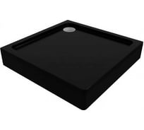 Поддон к душевому углу Радомир Берген SQ 100х100 (квадратный поддон на раме-подставке с устройством слива (черный), панель) 1-11-6-0-0-348