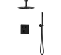 Душевая система скрытого монтажа для душа Milleau Tissage на 2 потока (комплект с монтажным блоком), Черный глянец TERMO 2SBIT/802-GB