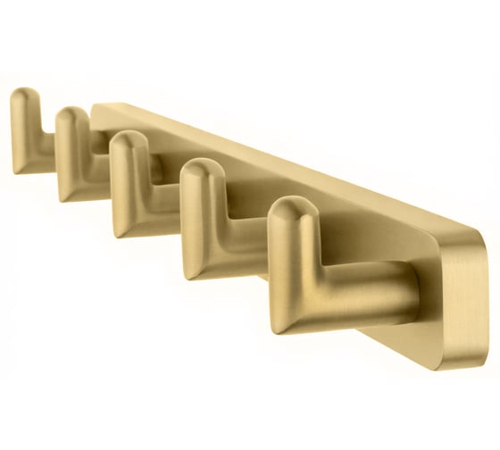 Вешалка с 5 крючками для ванной Wonzon & Woghand GRAFFITY, Брашированное золото WW-9355-BG 1