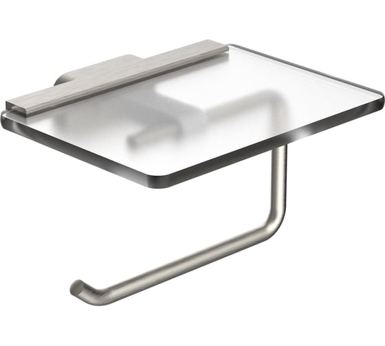 Держатель для туалетной бумаги с полкой Wonzon & Woghand GRAFFITY, Брашированный никель WW-9326-BN 1