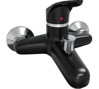 Смеситель настенный CAPEL c коротким изливом (с душевой лейкой),ABS- пластик, черный CAP-SN-B-04